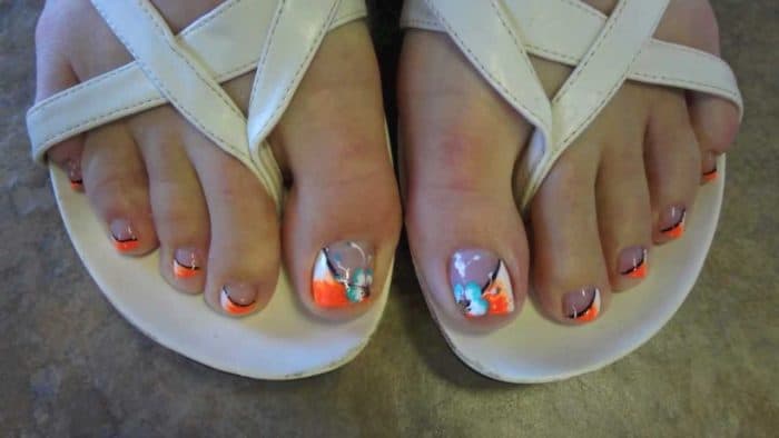 New Toe Nail Design for Teen Girls