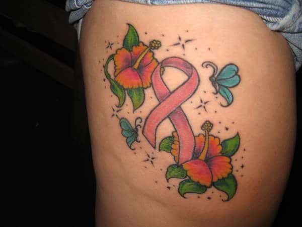 Breast Cancer Ribbon Butterfly Tattoos Ideas