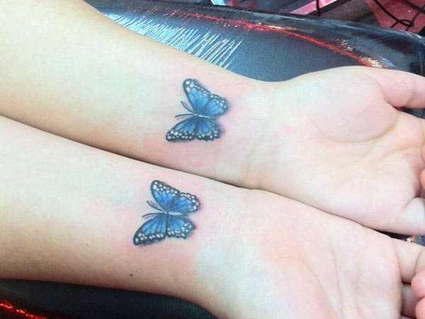 Mini Wrist Butterfly Tattoo for Girls 2016