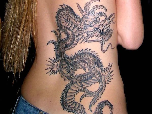 Amazing Dragon Tattoos Art on Lower Back