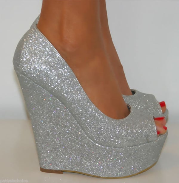 Amazing Silver Prom Wedges Shoes Trends