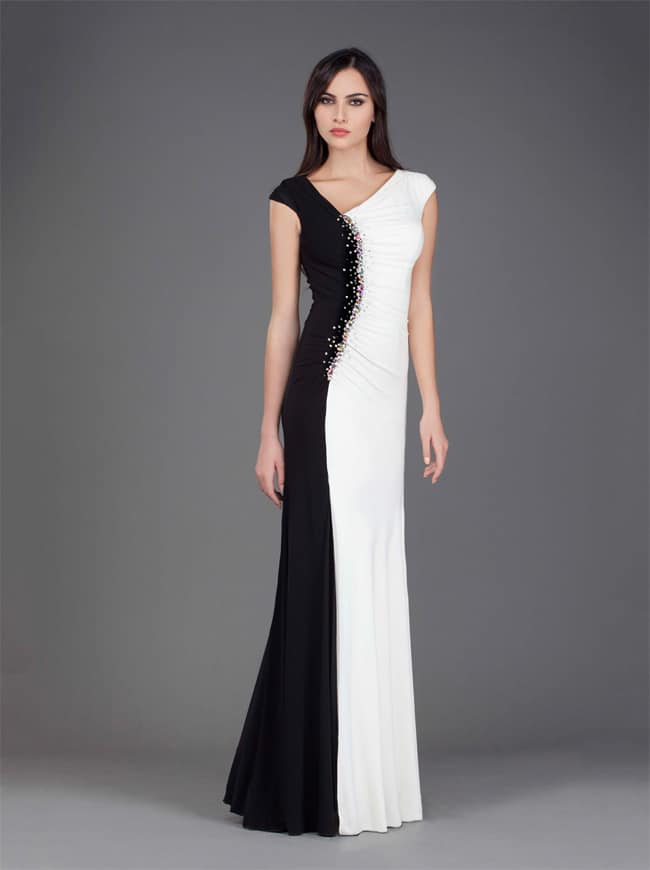 Black and White Formal Gown Designs