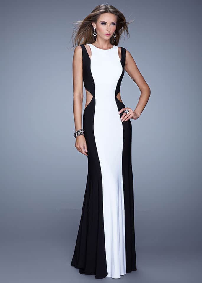 Black and White Long Formal Gown Trends