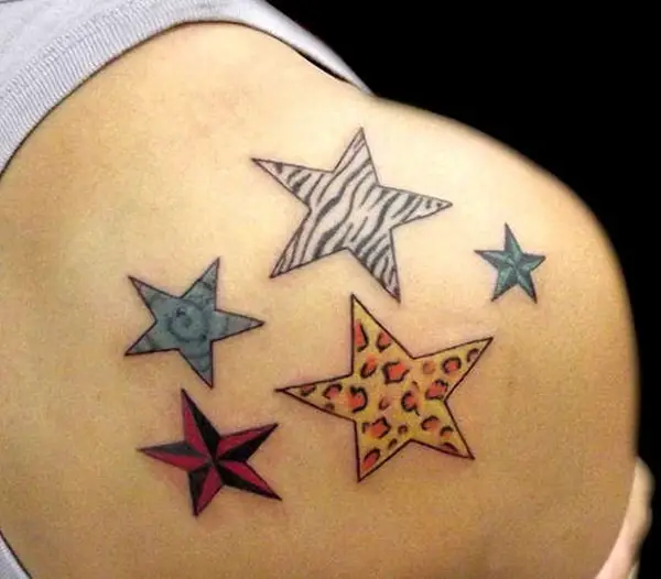 Latest Star Tattoos Design on Shoulder