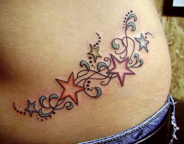 Lovely Falling Star Tattoo With Meaning