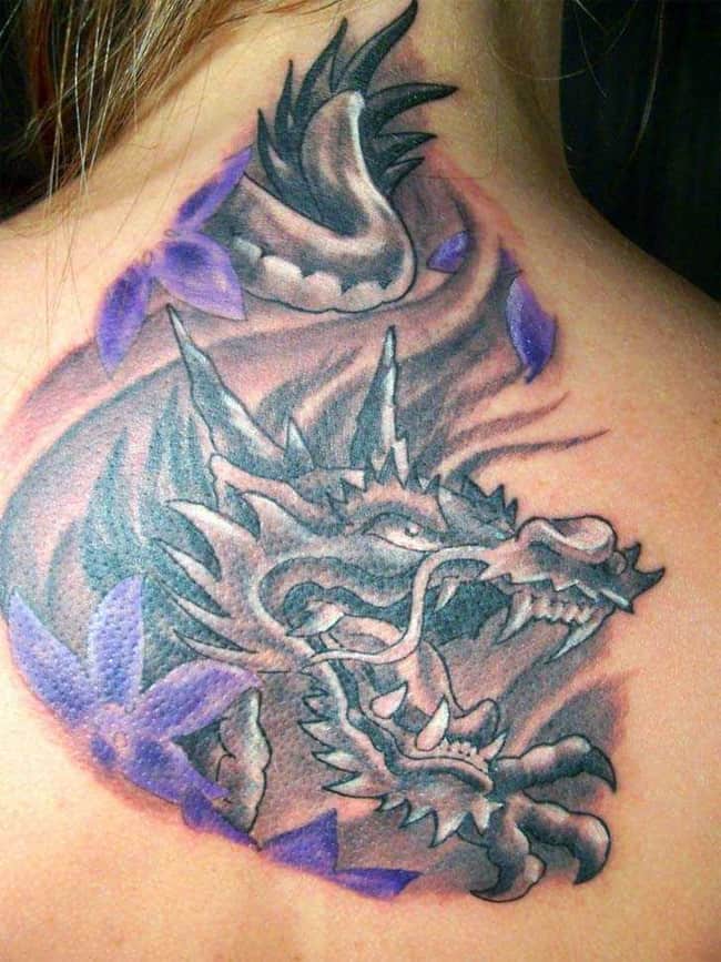 Trendy Dragon Head Tattoo Drawings 2016-17