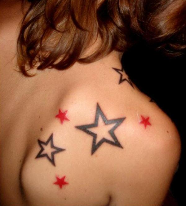 Unique 4 Star Tattoo Designs for Women