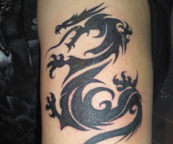 Wonderful Black Dragon Tattoos Art Images