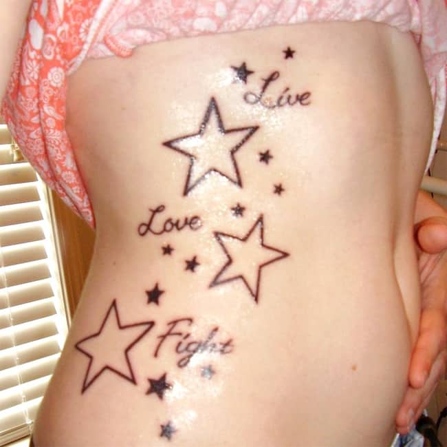 Wonderful Star Tattoo Stencils for Body