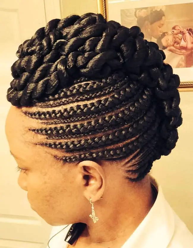 Braided Updo Hairstyles With Weave for Girls