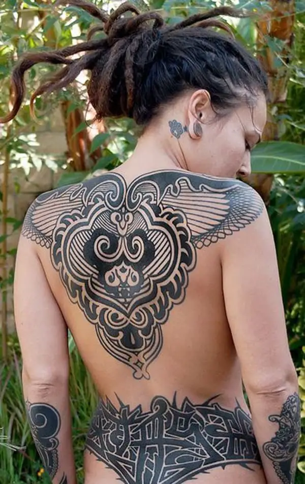 Girls Maori Tattoos Ideas on Full Back