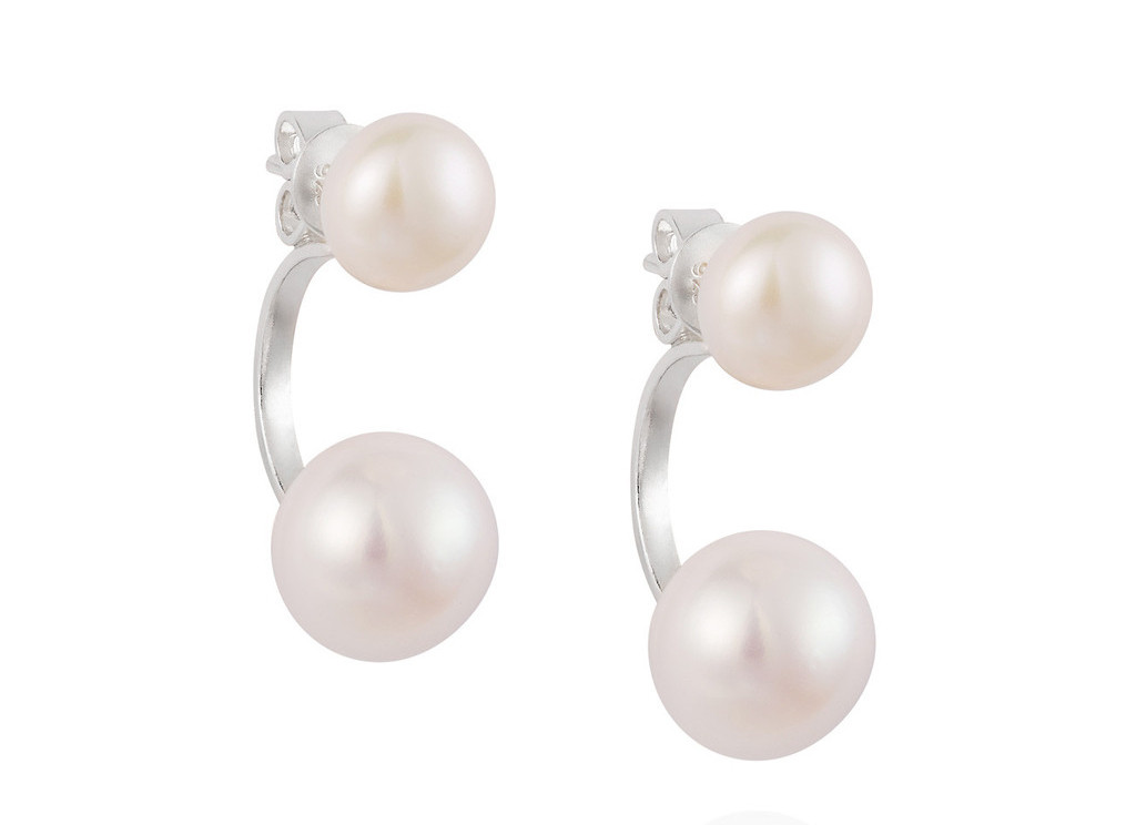 Girls Pearl Duo Earrings for Party 2016