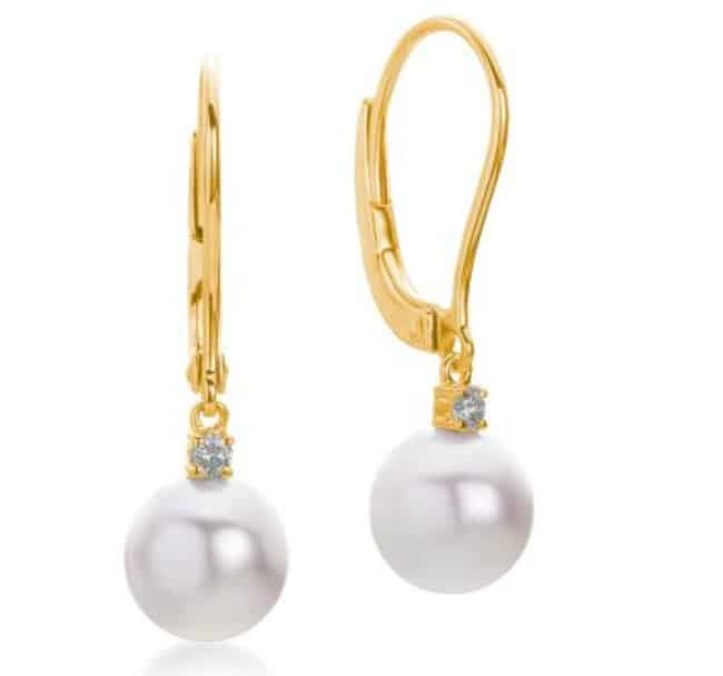 Mikimoto Pearl and Diamond Earrings 2016