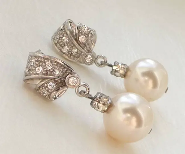 Rhinestone and Pearl Earring Designs