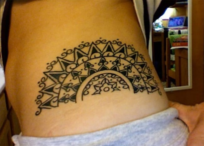 Wonderful Side Rib Aztec Style Tattoos Images