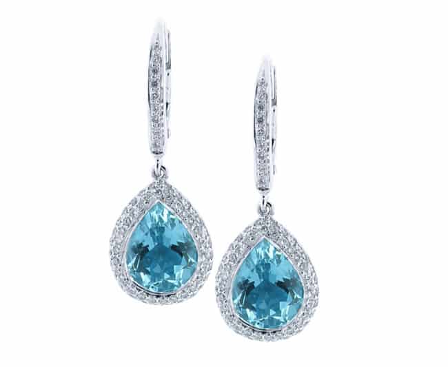 Amazing Aquamarine and Diamond Earrings