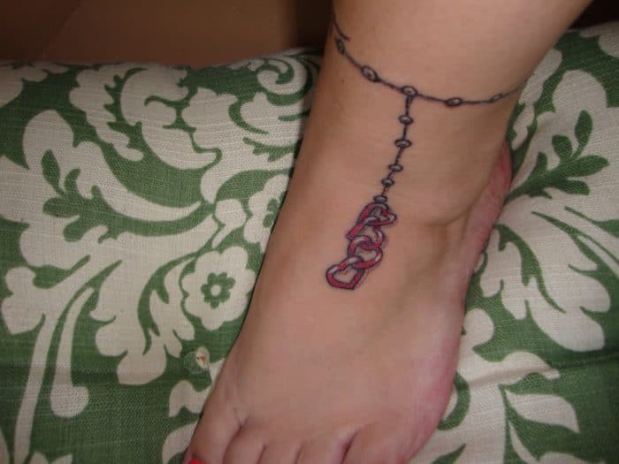 ankle bracelet tattoo designs