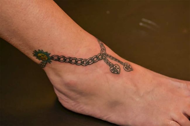 ankle bracelet tattoo designs