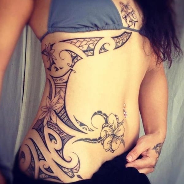 Full Body Polynesian Tattoo Design for Girls 2016