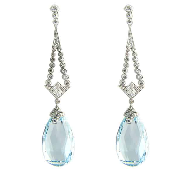 Great Aquamarine Diamond Drop Earrings Ideas