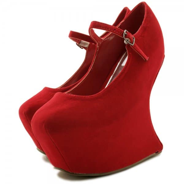 Stylish Platform Red Shoes for Girls 2016-17
