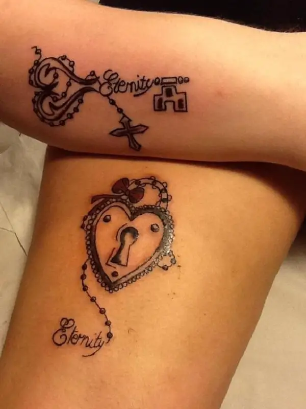 Fancy Lock and Key Tattoos Pictures