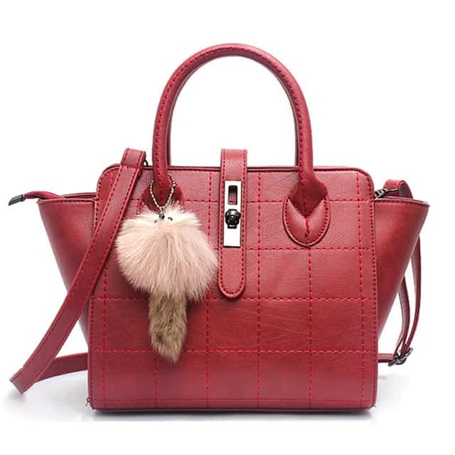New Leather Red Ladies Handbags for Party