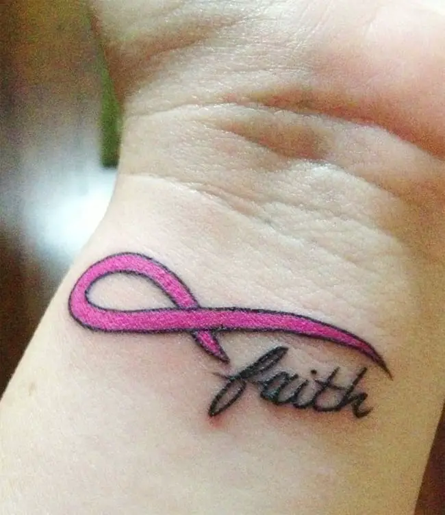 Cool Breast Cancer Faith Tattoo Ideas for Wrist