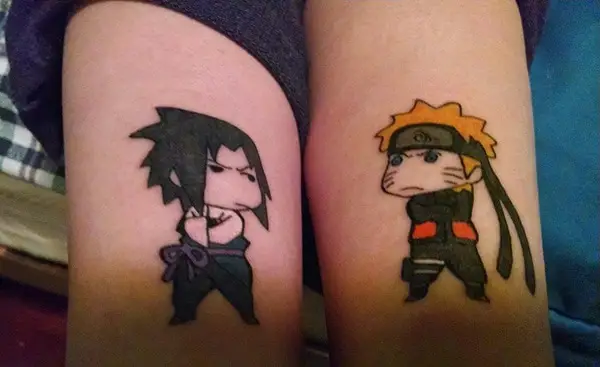 Cute Naruto Tattoos Art for Legs 2016
