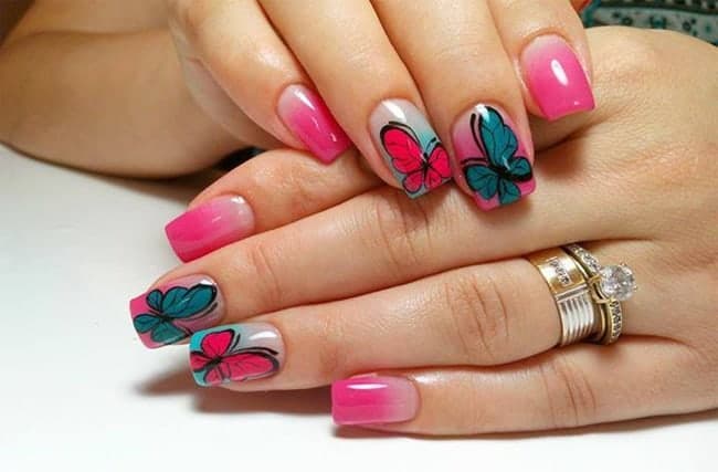 cute-diy-butterfly-nail-art-designs-for-new-year