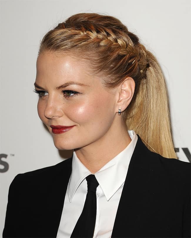 jennifer-morrison-french-braided-hairstyles-for-party