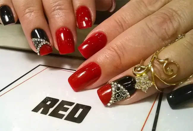 bridal-red-nail-design-pictures-for-wedding