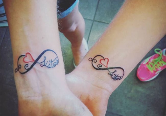 infinity-sister-tattoo-designs-on-wrist