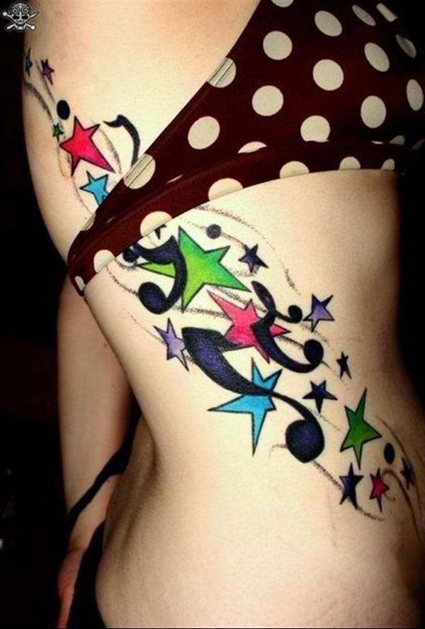 attractive-colorful-music-notes-tattoos-images