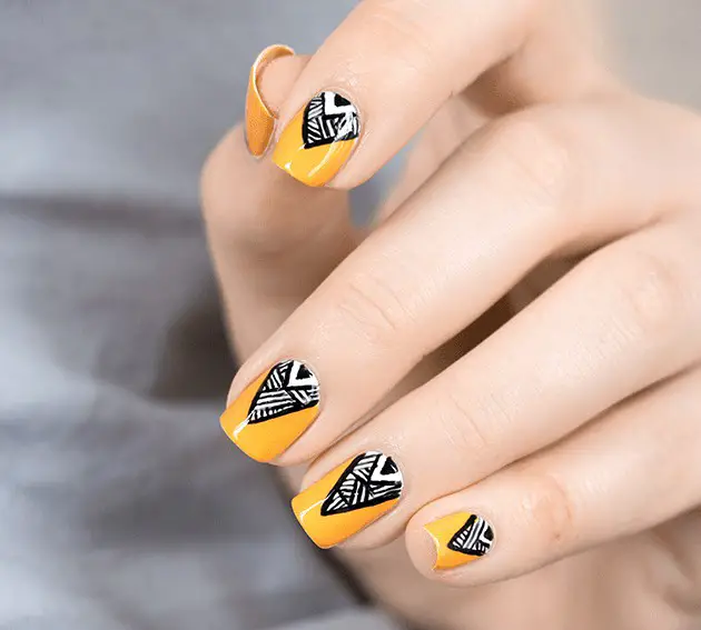 cool-new-year-mustard-nail-designs-for-small-nails