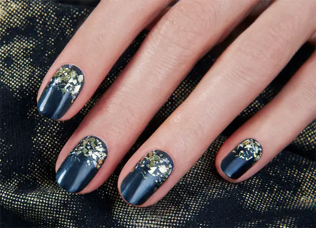 new-year-party-glittery-gold-nail-polish-ideas-for-women