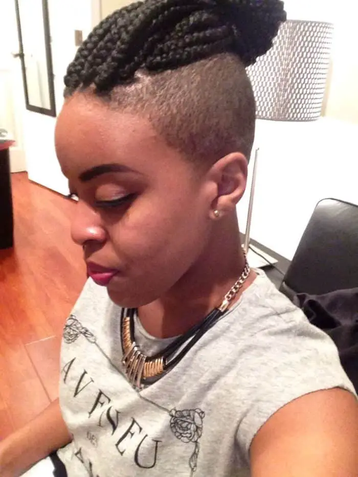 awesome side shaved hairstyle with braids  sheideas