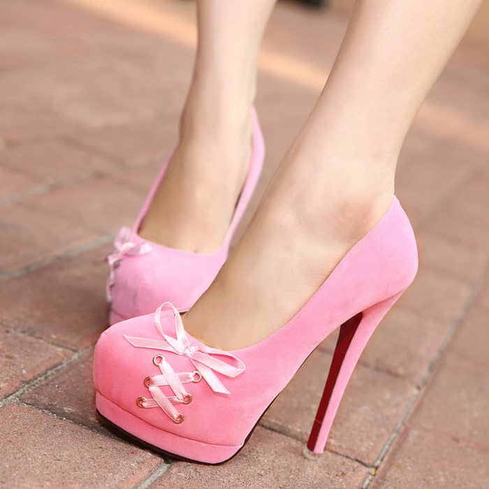 pink pencil heels