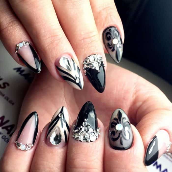 almond shaped nail ideas