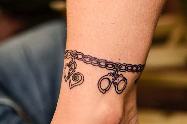 Ankle Bracelet Tattoo Design