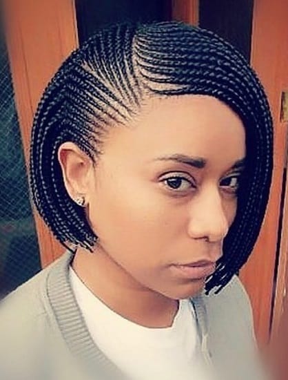 cornrow pixie bob braids for black girls