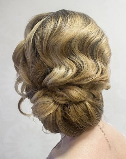 updo hairstyles with wave