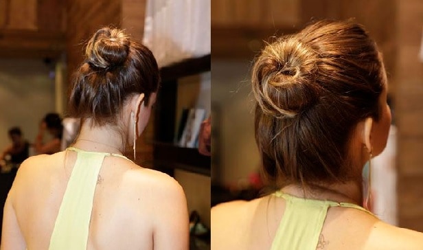 wedding hairstyle with knot bun