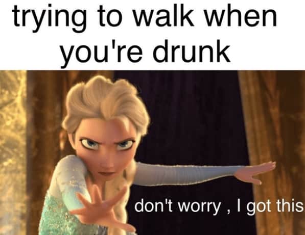 hilarious meme for drunk girl