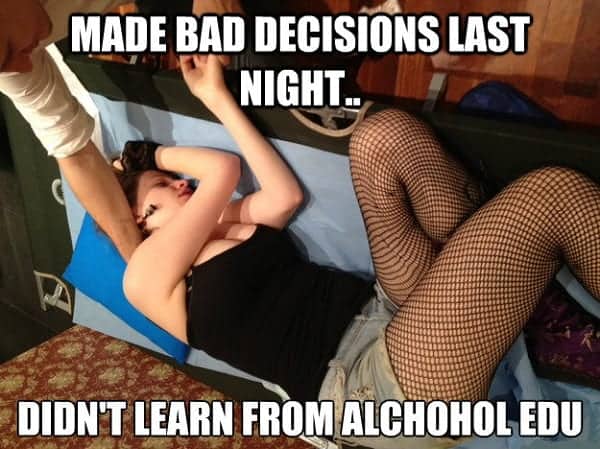 memes about drunk girl