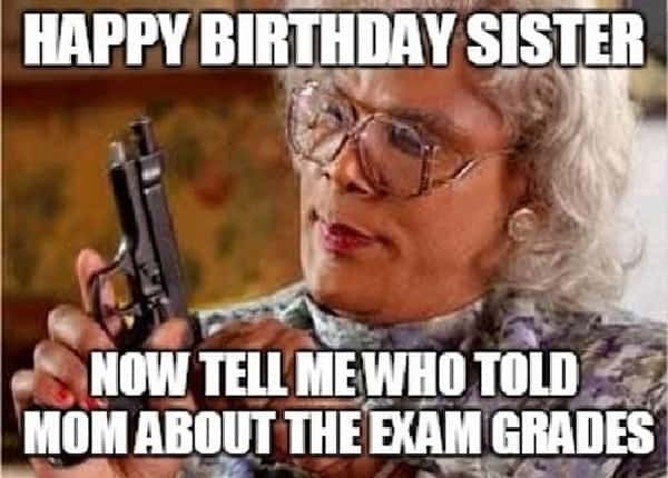 funny birthday memes for sister