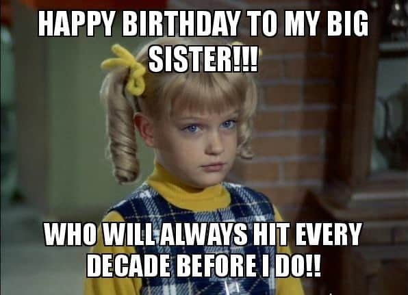 happy birthday big sister meme