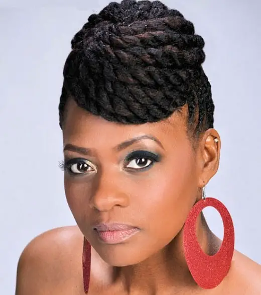 braided updo hairstyles for black hair