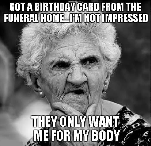old lady birthday meme