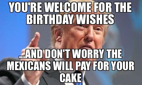 you are welcome meme for birthday wishes